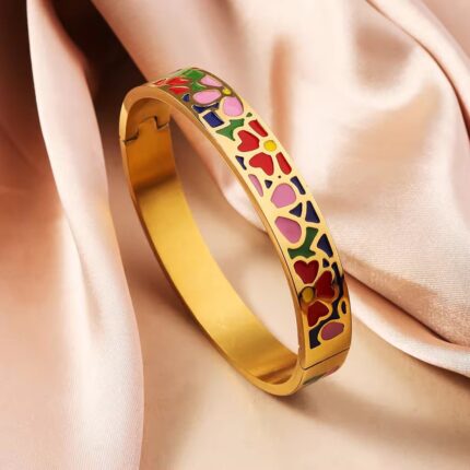 Exquisite Symbol Oil Drip Buckle Trendy Enamel Bracelet