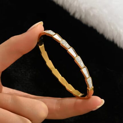 Zircon Snake Bone Shaped Bracelet