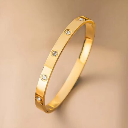 Geometric Round Zircon Bracelet