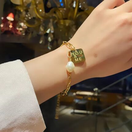 Stainless Steel Pearl Trendy Bracelet