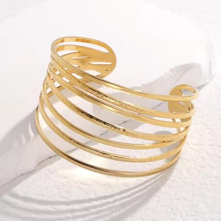 Six Layer Open Cuff Bracelet