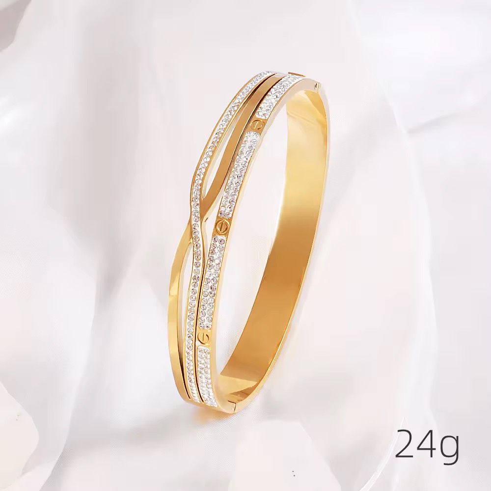 IMG_6656 Cross Design Shiny Zircon Minimalist Style Bracelet - Image 1