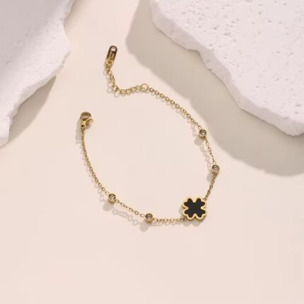 Four Leaf Stainless Steel Bracelet