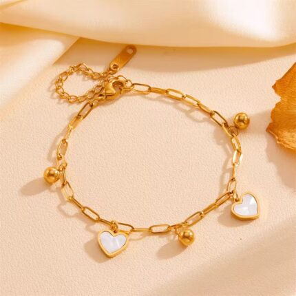 Love Shaped with Bead Bracelet
