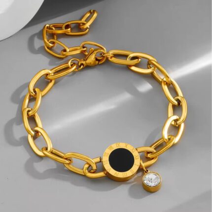 Four Leaf Clover Roman Bracelet Golden