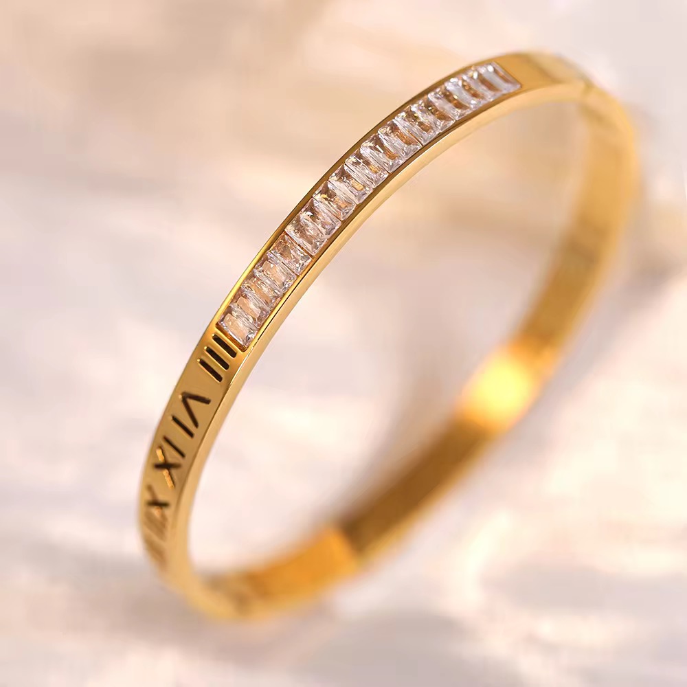 IMG_7634 Roman Letter Stainless Steel Bracelet - Image 1